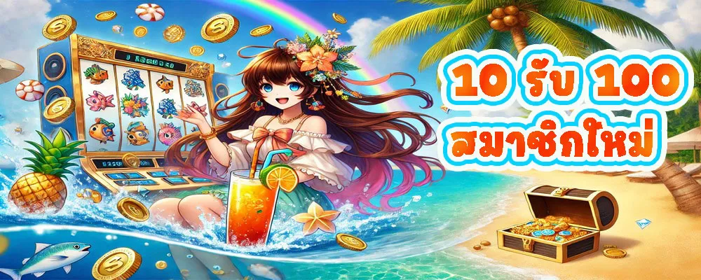 10 รับ 100 สมาชิกใหม่ กับสล็อตเว็บตรงไม่ผ่านเอเย่นต์ ไม่ผ่านตัวกลาง 